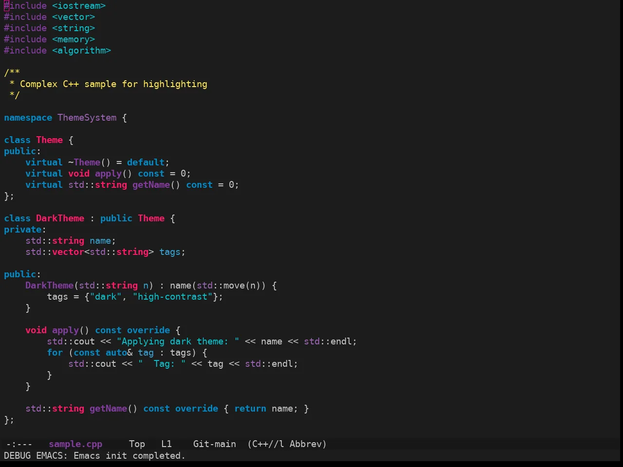 Ewal Sexy Gjm Theme in c++-mode