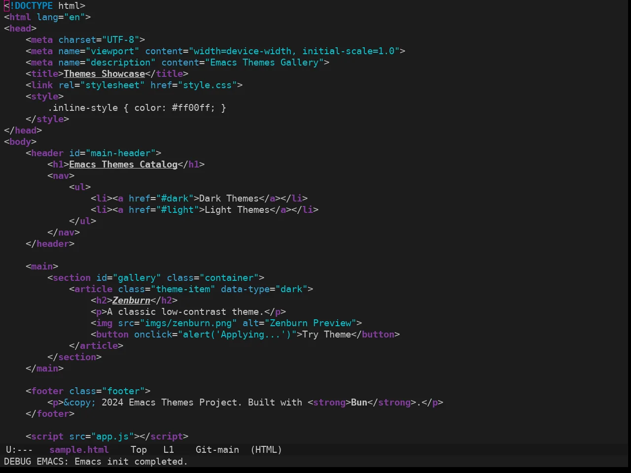 Ewal Sexy Gjm Theme in html-mode