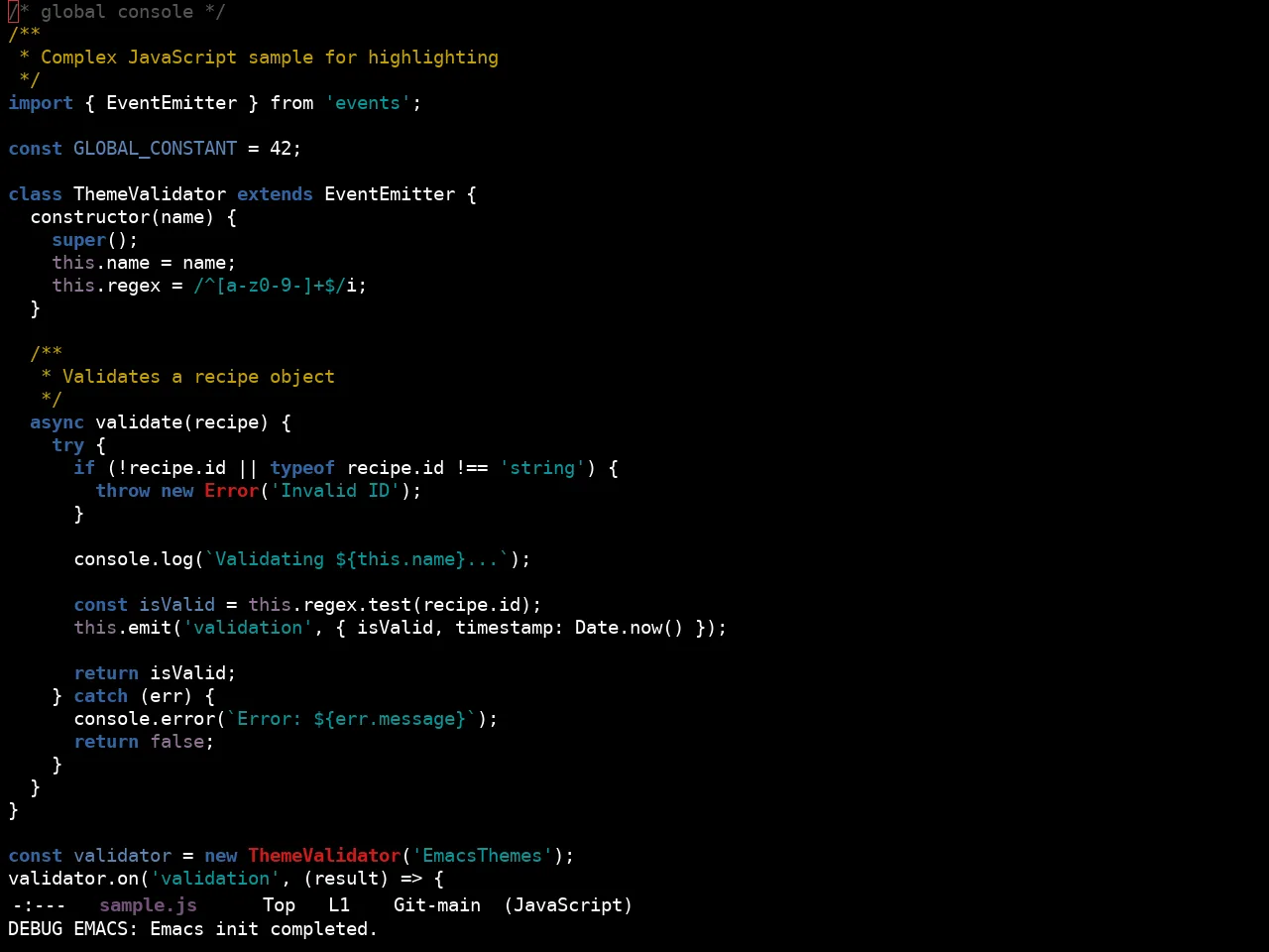 Ewal Sexy Gnometerm Theme in javascript-mode