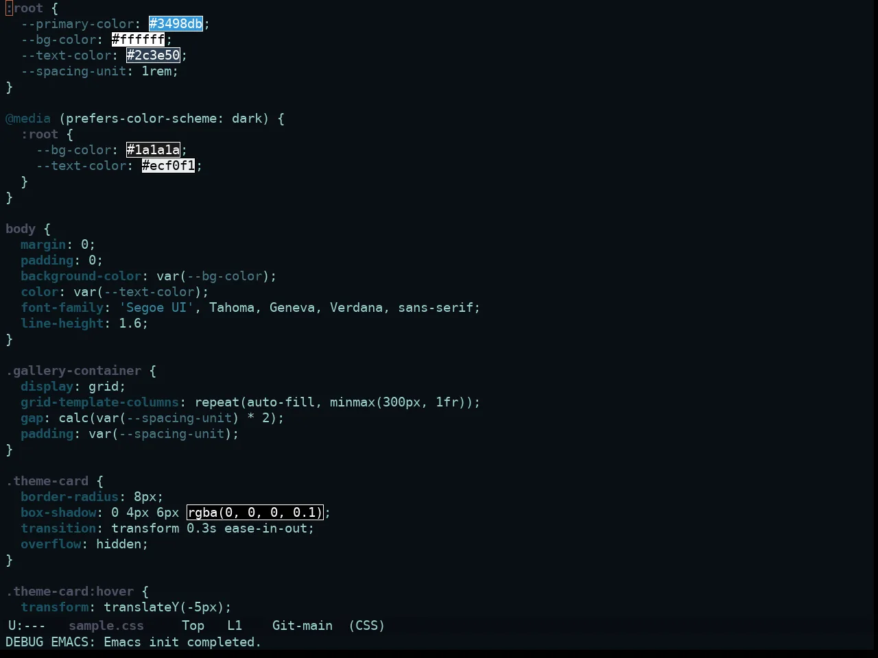 Ewal Sexy Gotham Theme in css-mode