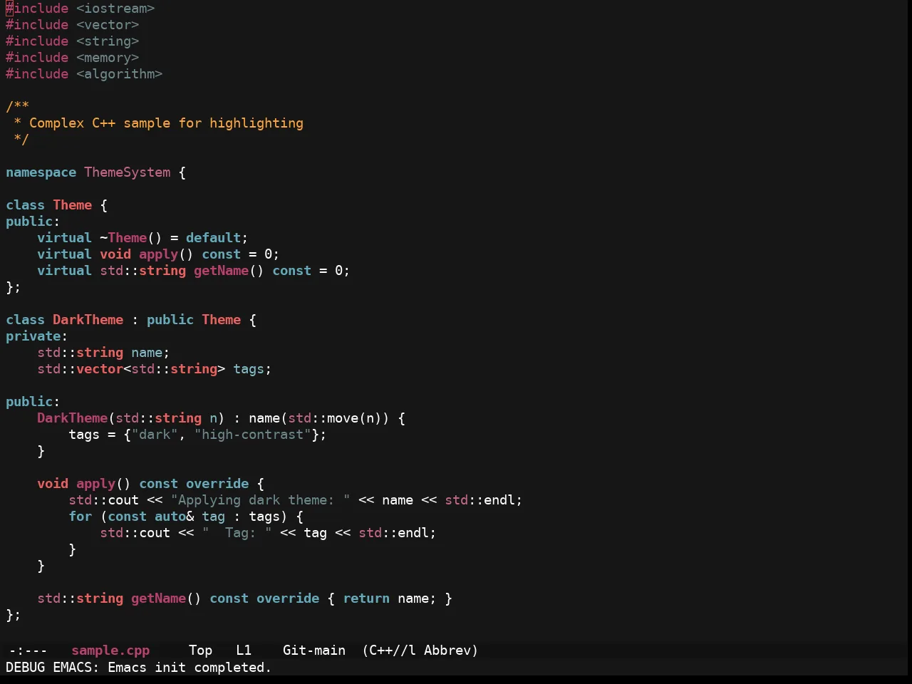 Ewal Sexy Hund Theme in c++-mode