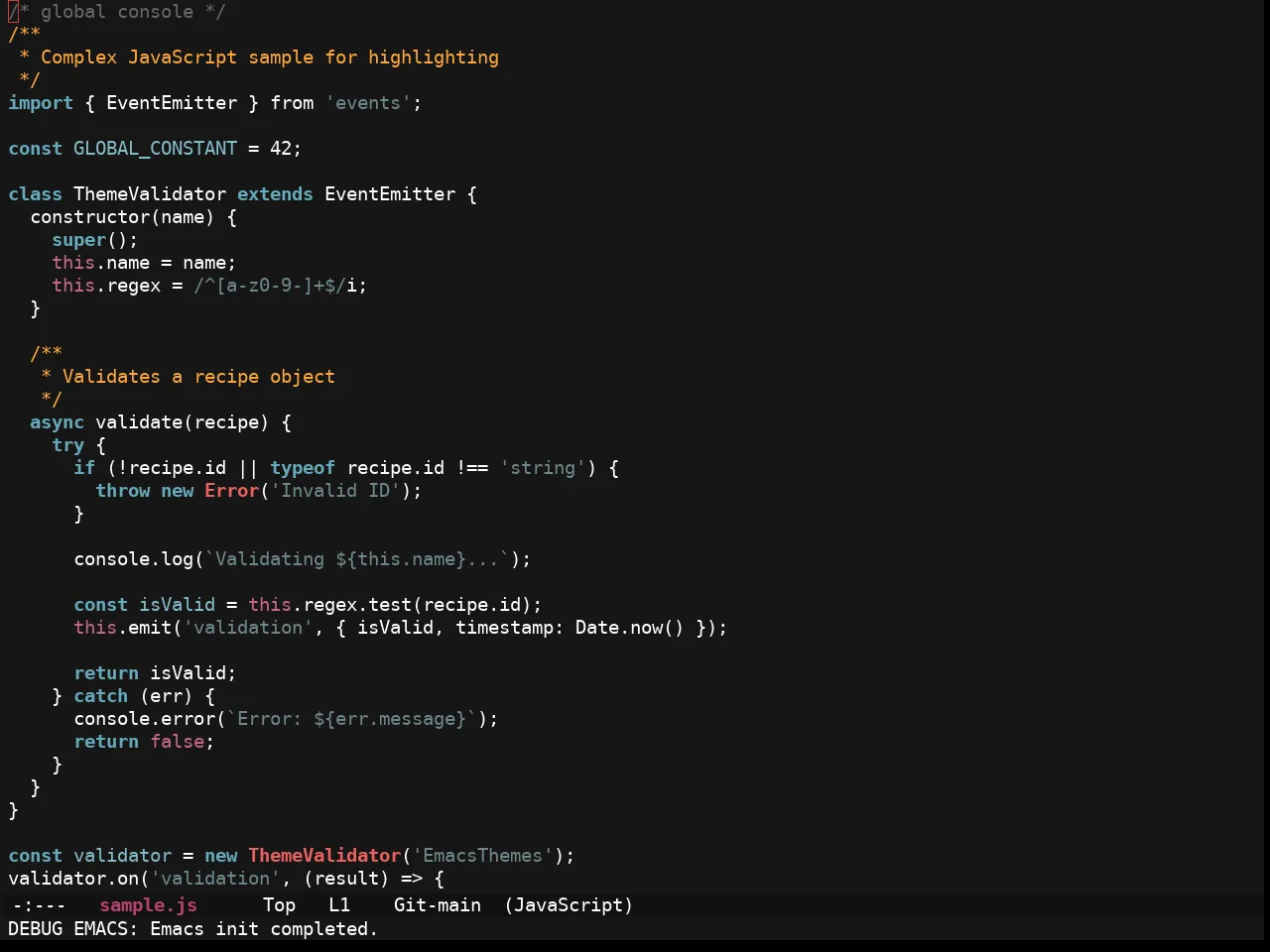 Ewal Sexy Hund Theme in javascript-mode