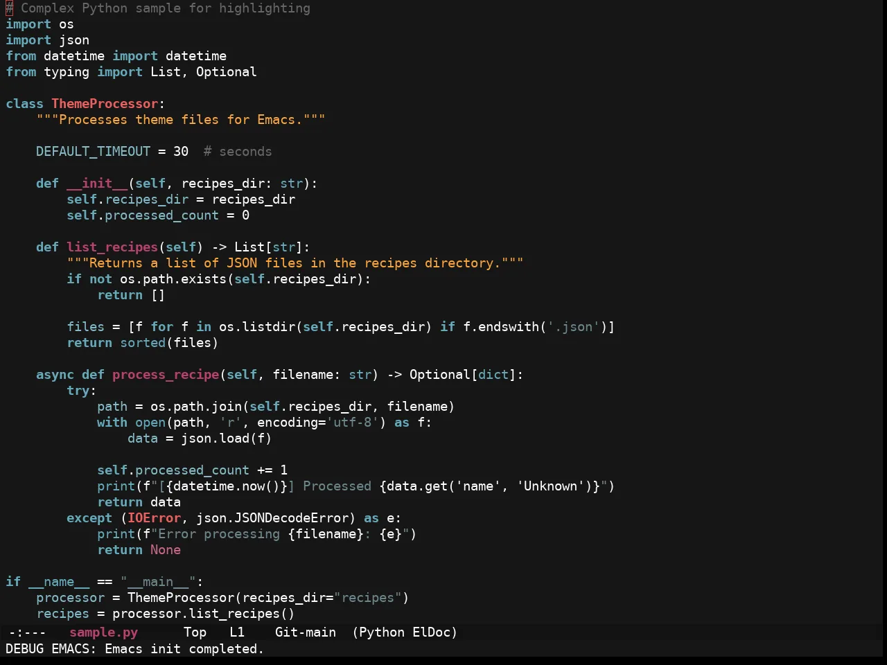 Ewal Sexy Hund Theme in python-mode