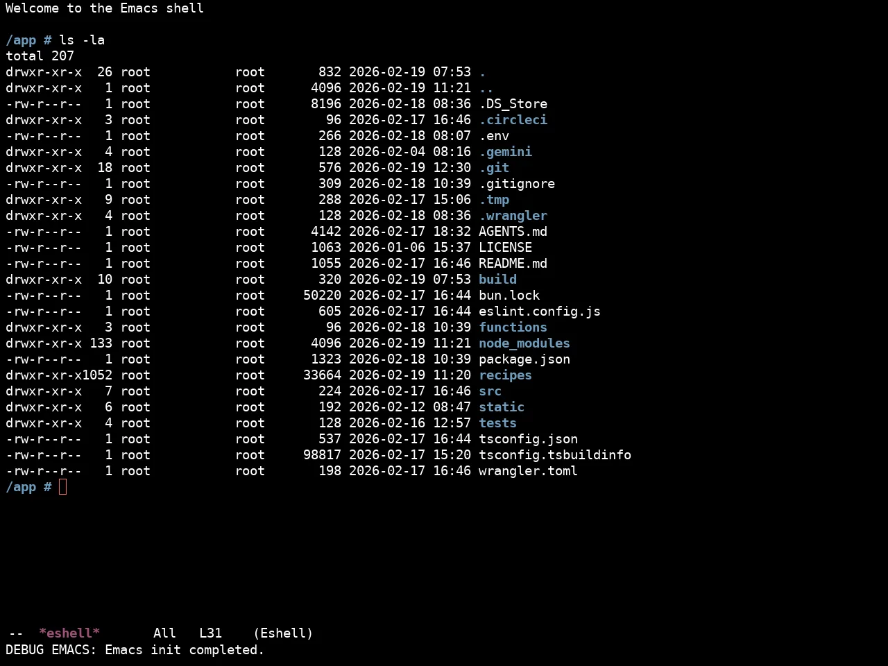 Ewal Sexy Hybrid Theme in eshell