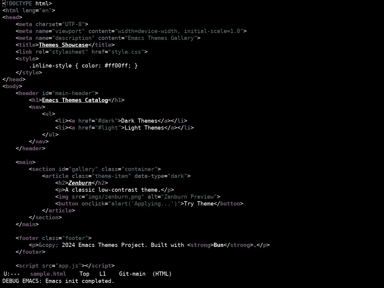 Ewal Sexy Insignificato Theme in html-mode
