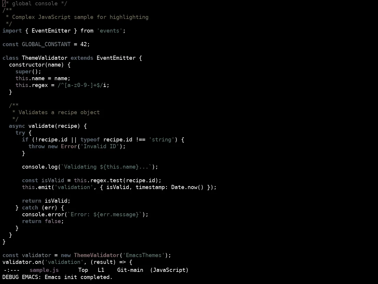 Ewal Sexy Insignificato Theme in javascript-mode