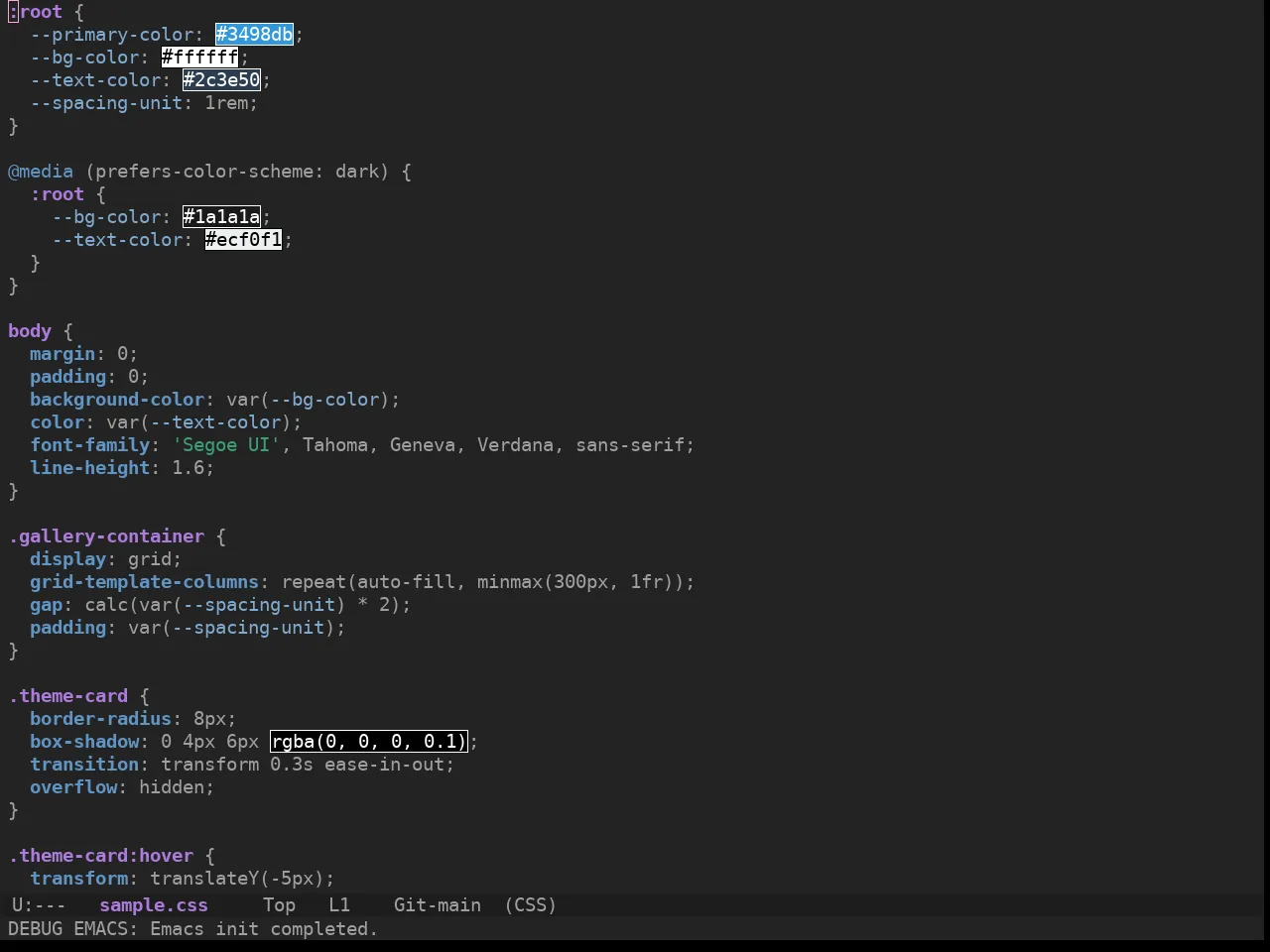 Ewal Sexy Invisibone Theme in css-mode
