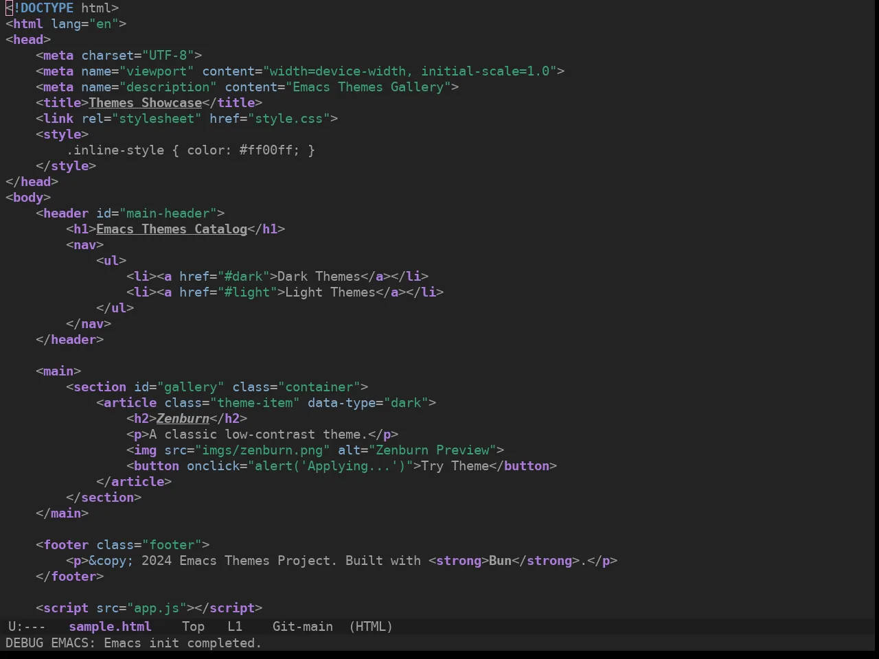Ewal Sexy Invisibone Theme in html-mode