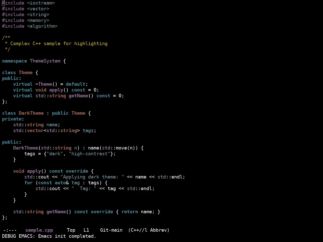 Ewal Sexy Jasonwryan Theme in c++-mode