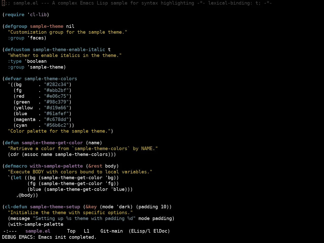 Ewal Sexy Jasonwryan Theme in emacs-lisp-mode