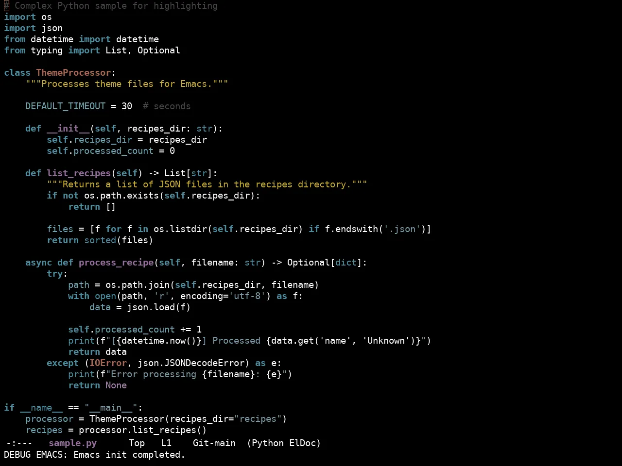 Ewal Sexy Jasonwryan Theme in python-mode