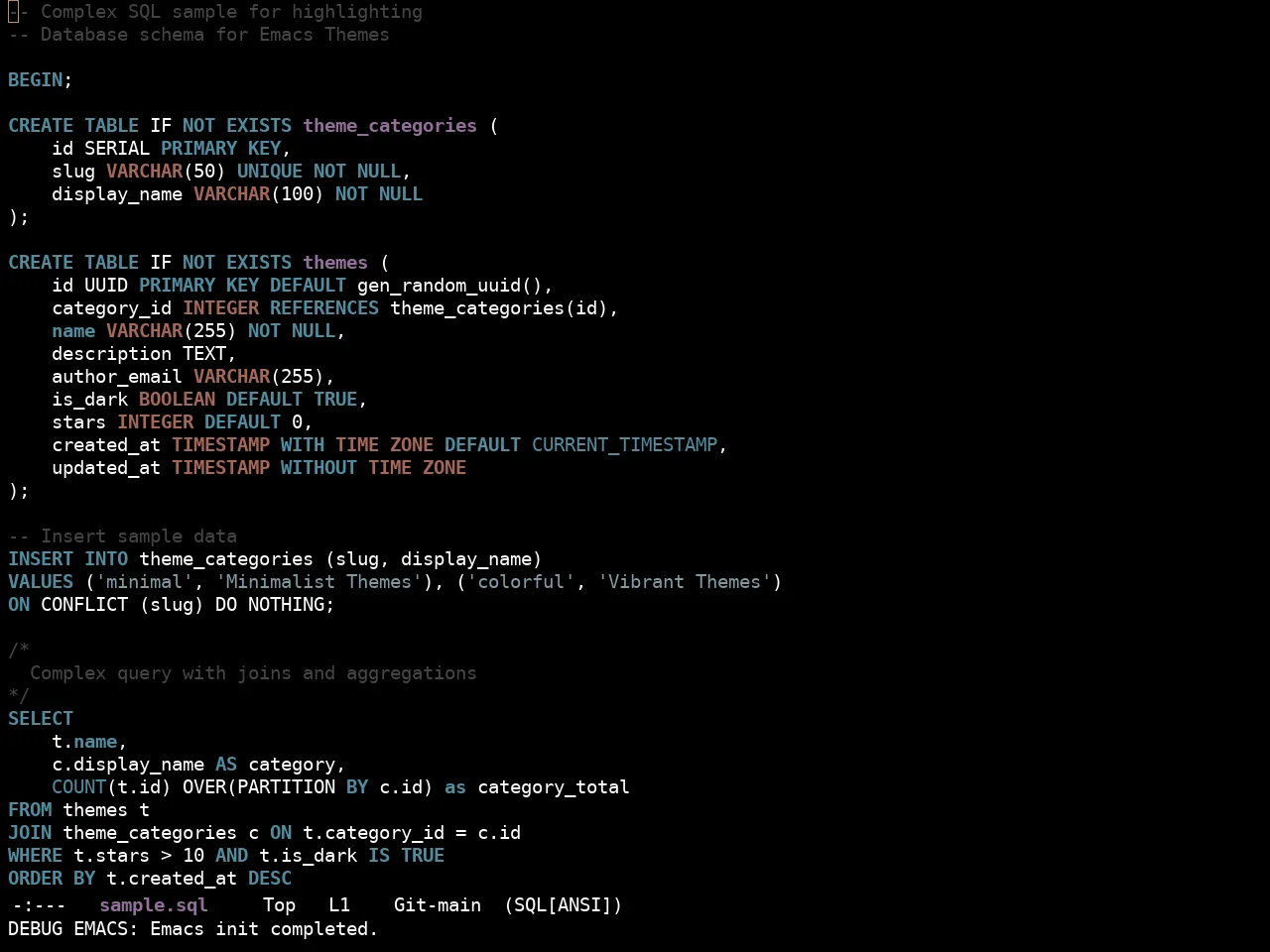 Ewal Sexy Jasonwryan Theme in sql-mode