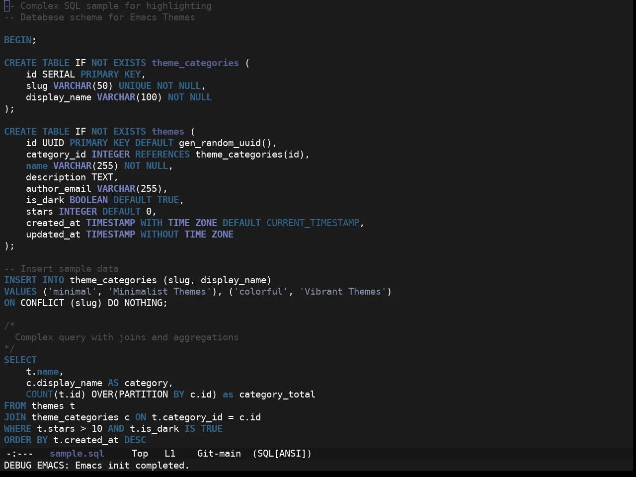 Ewal Sexy Kasugano Theme in sql-mode