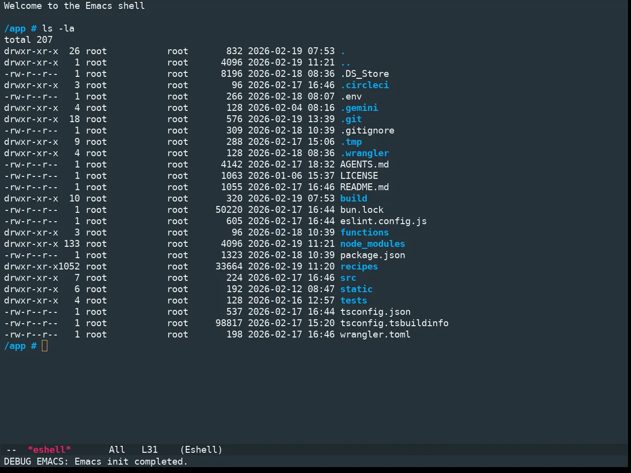 Ewal Sexy Material Theme in eshell