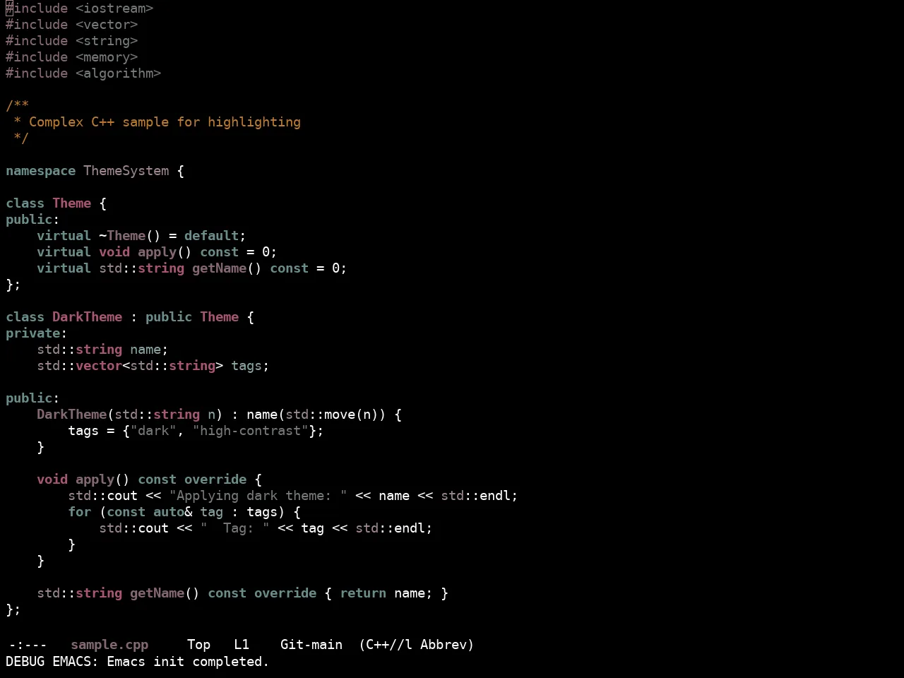 Ewal Sexy Mikado Theme in c++-mode