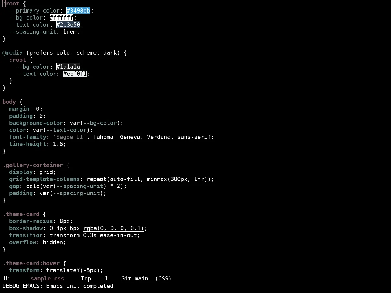 Ewal Sexy Mikado Theme in css-mode