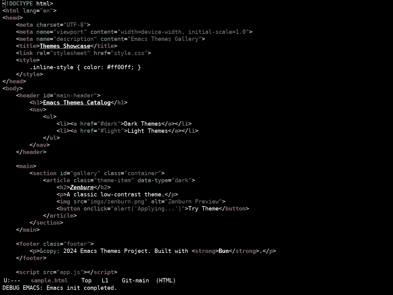 Ewal Sexy Mikado Theme in html-mode
