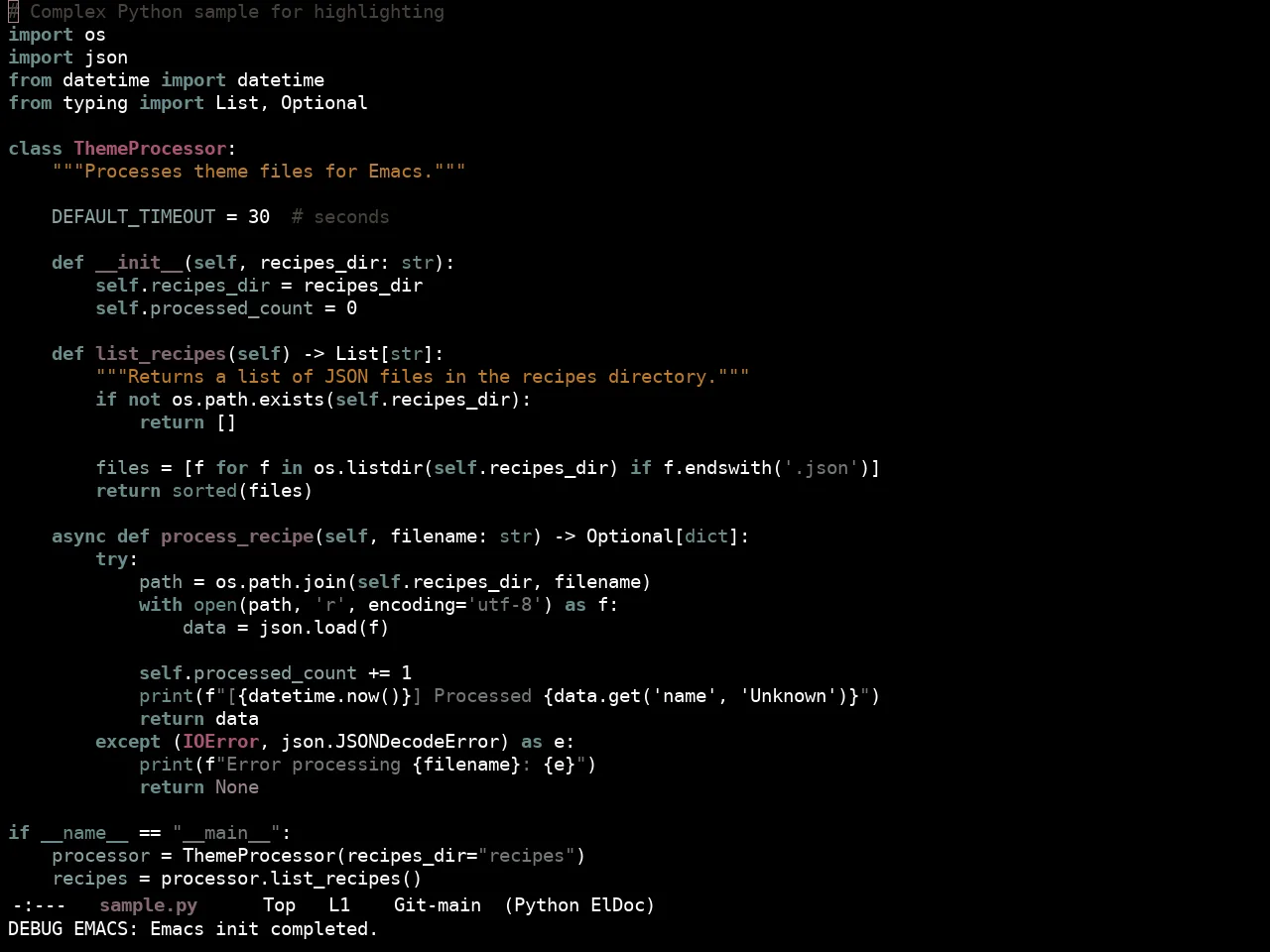 Ewal Sexy Mikado Theme in python-mode