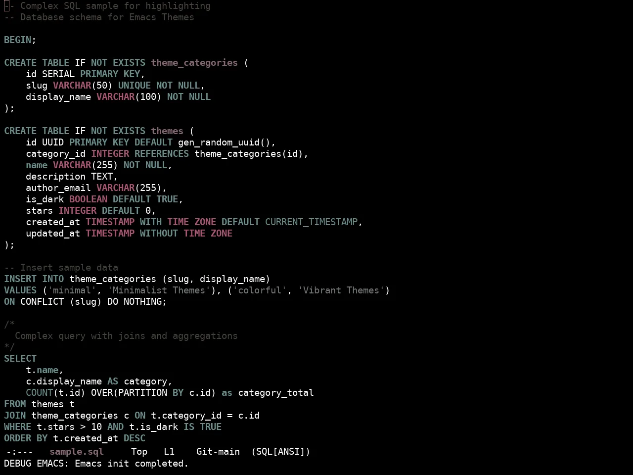 Ewal Sexy Mikado Theme in sql-mode