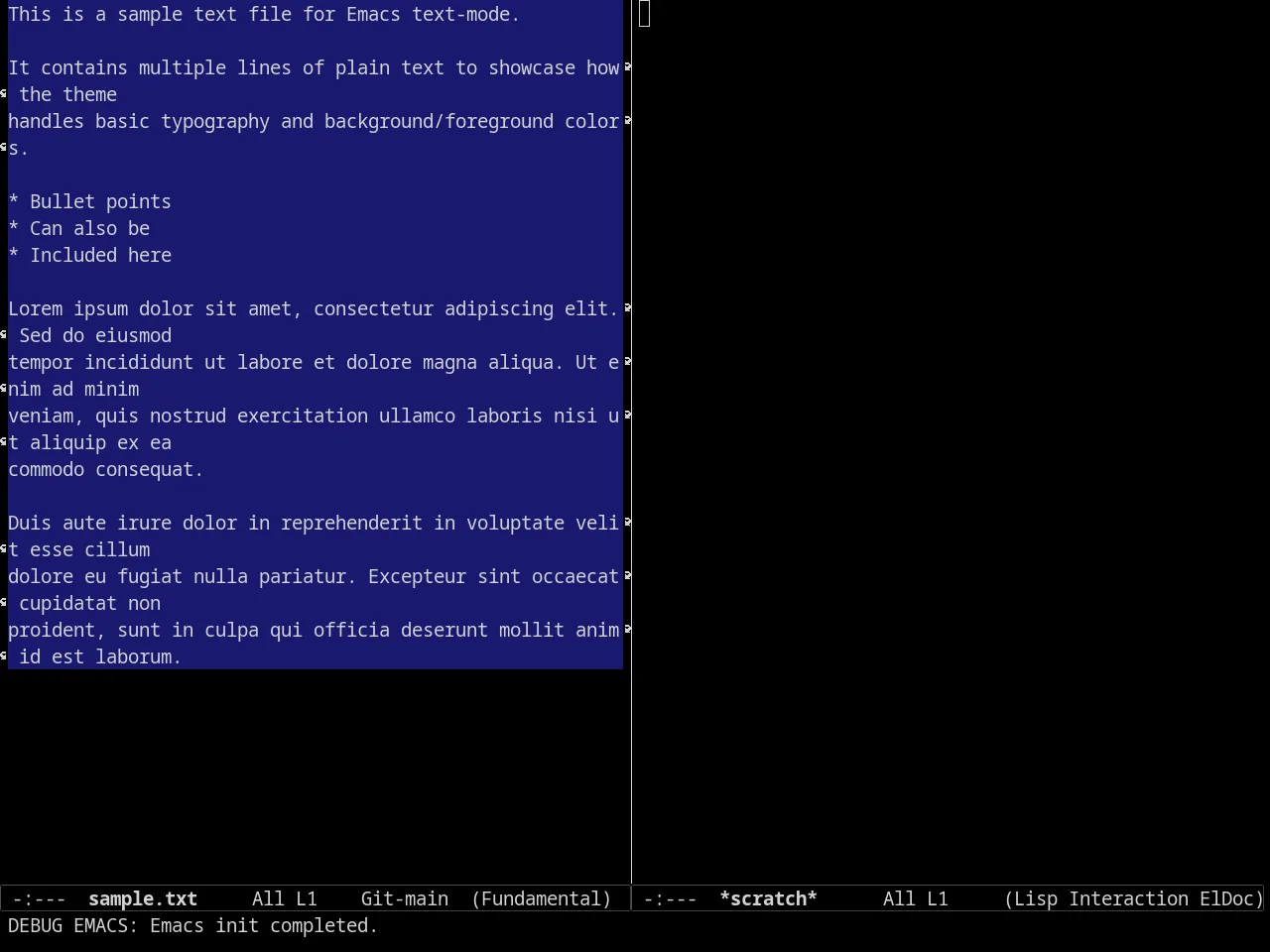 Sexy Monochrome Theme in fundamental-mode