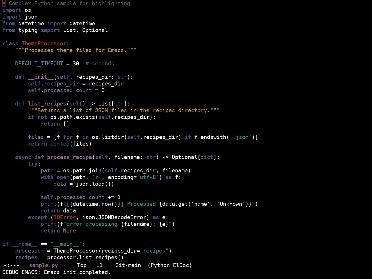 Ewal Sexy Muse Theme in python-mode