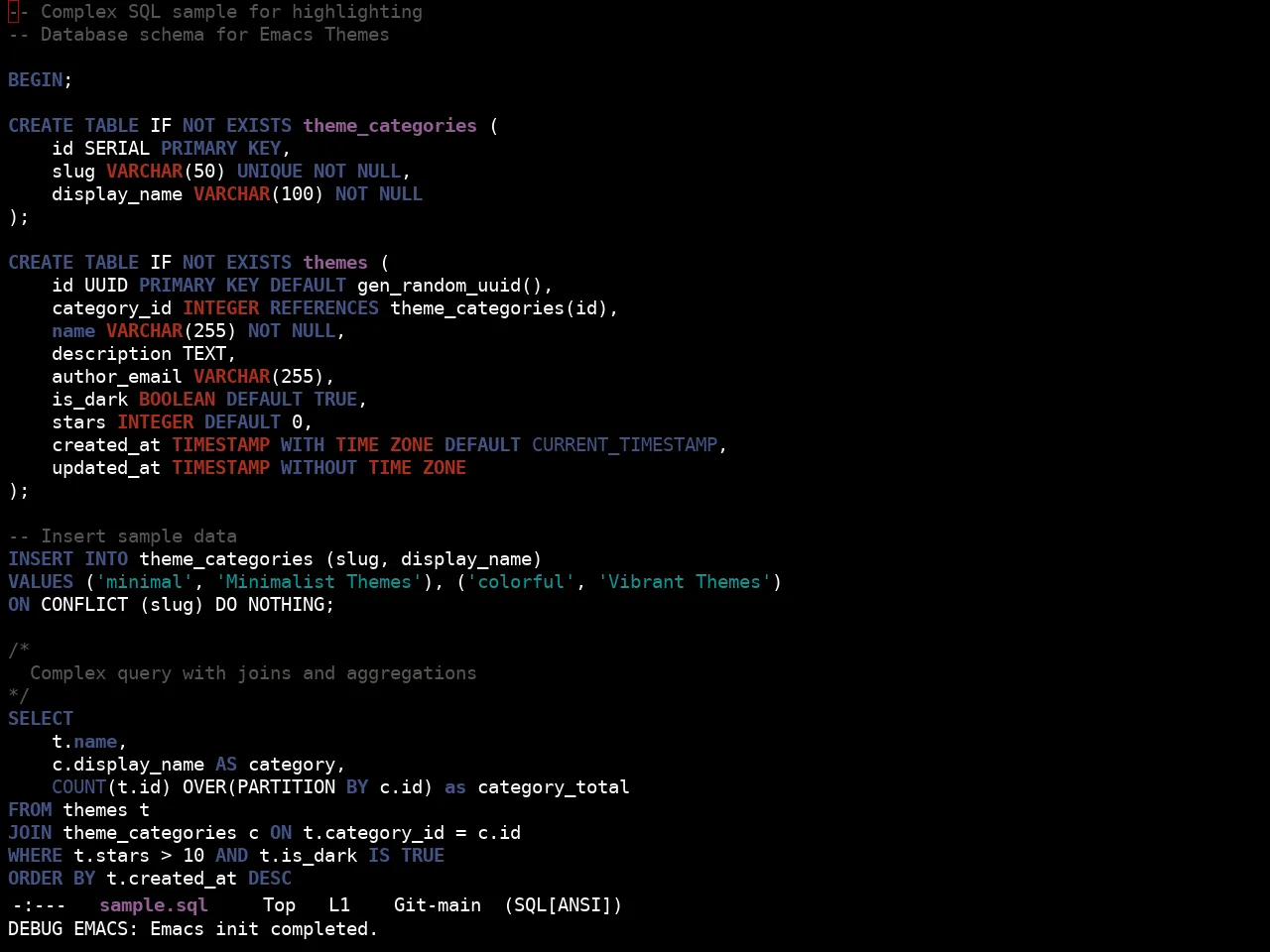 Ewal Sexy Muse Theme in sql-mode