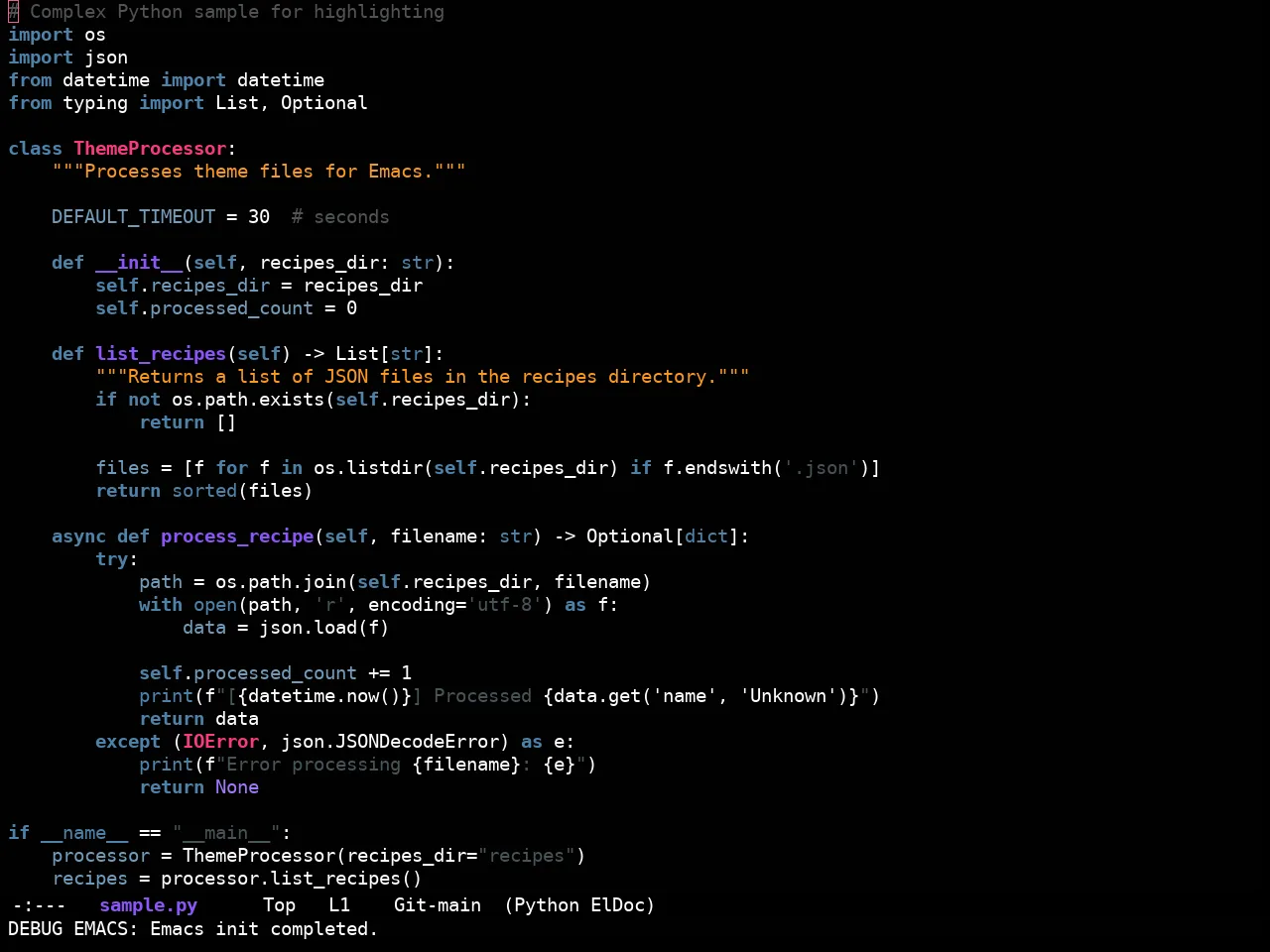 Ewal Sexy Nancy Theme in python-mode