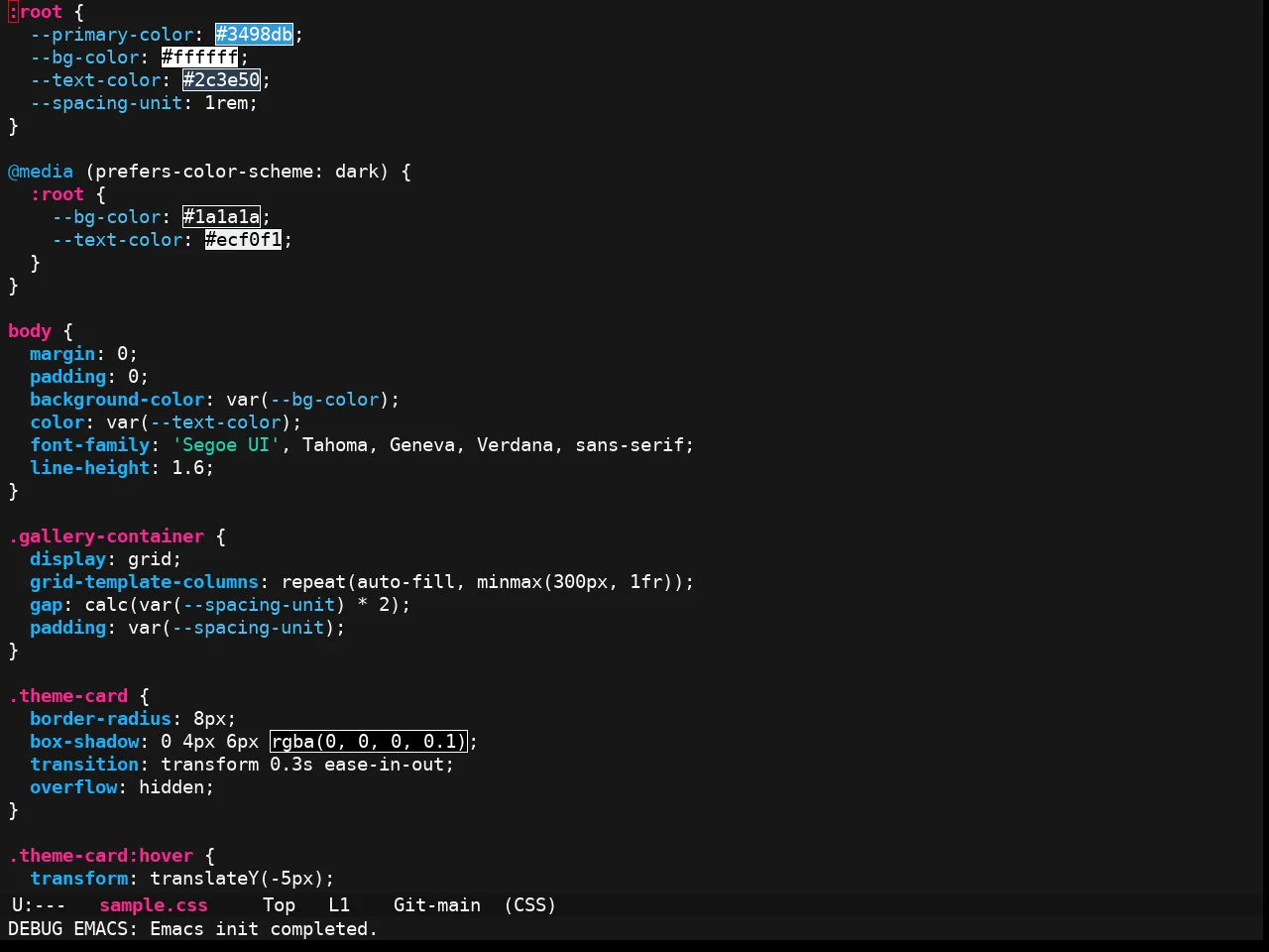 Ewal Sexy Neon Theme in css-mode