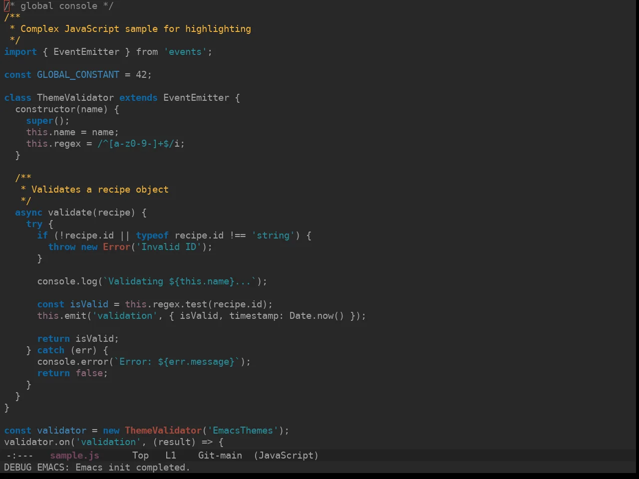 Ewal Sexy Numixdarkest Theme in javascript-mode