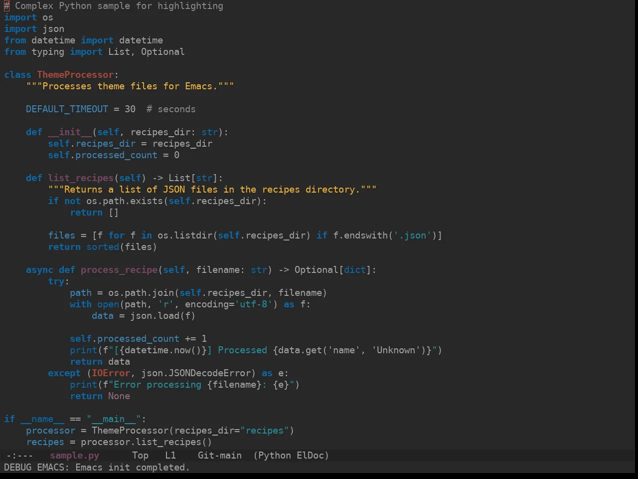 Ewal Sexy Numixdarkest Theme in python-mode