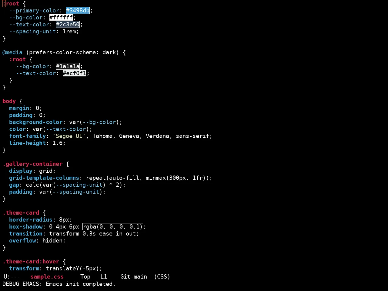 Ewal Sexy Orangish Theme in css-mode