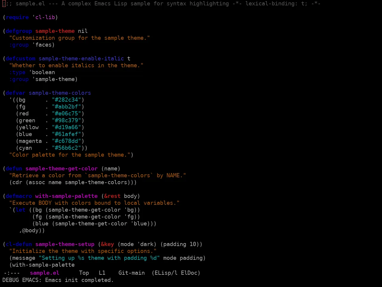 Ewal Sexy Phrak1 Theme in emacs-lisp-mode