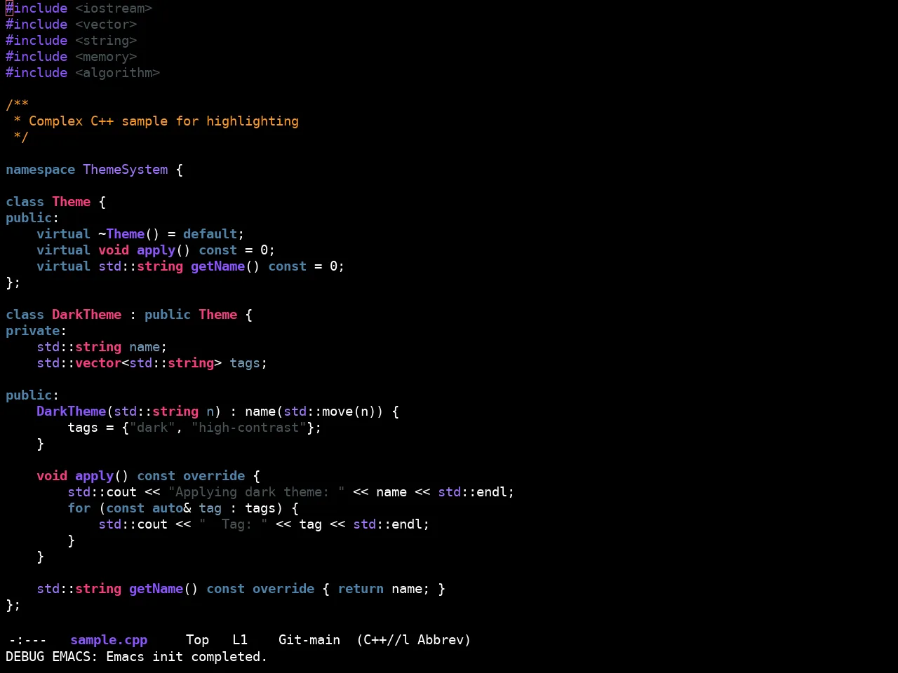 Ewal Sexy Rasi Theme in c++-mode