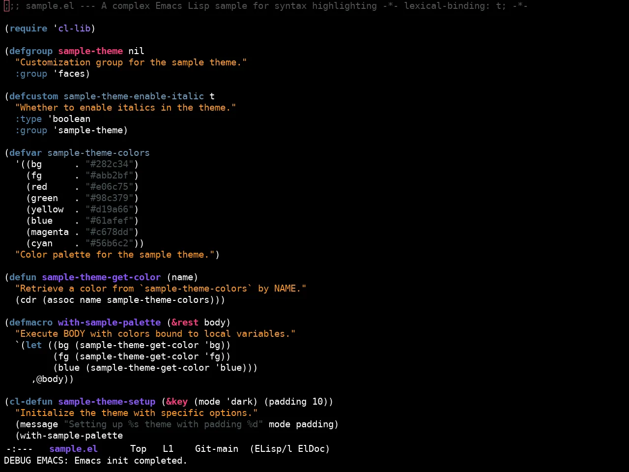 Ewal Sexy Rasi Theme in emacs-lisp-mode