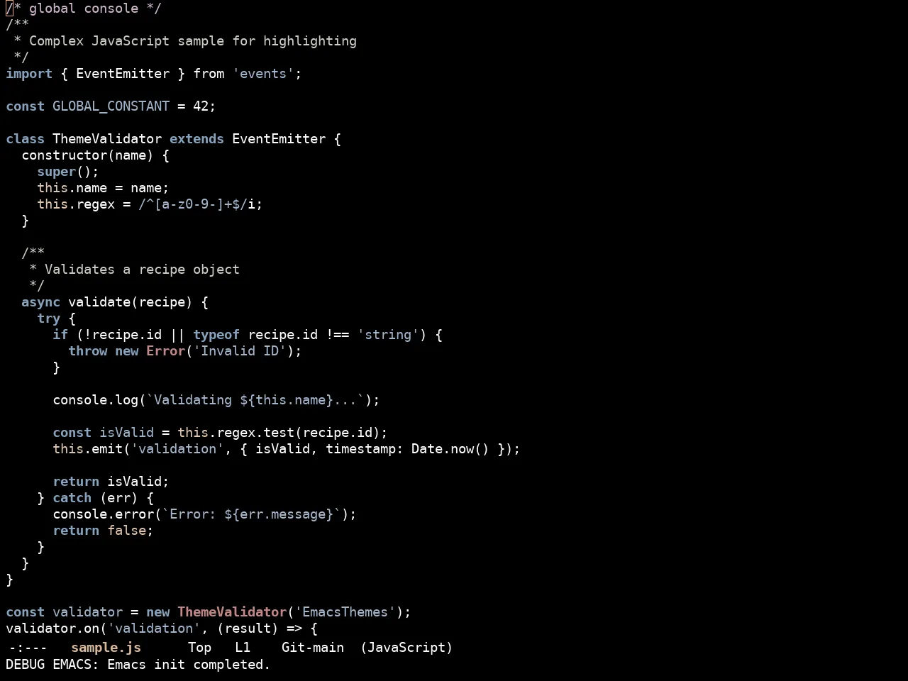 Ewal Sexy Rydgel Theme in javascript-mode