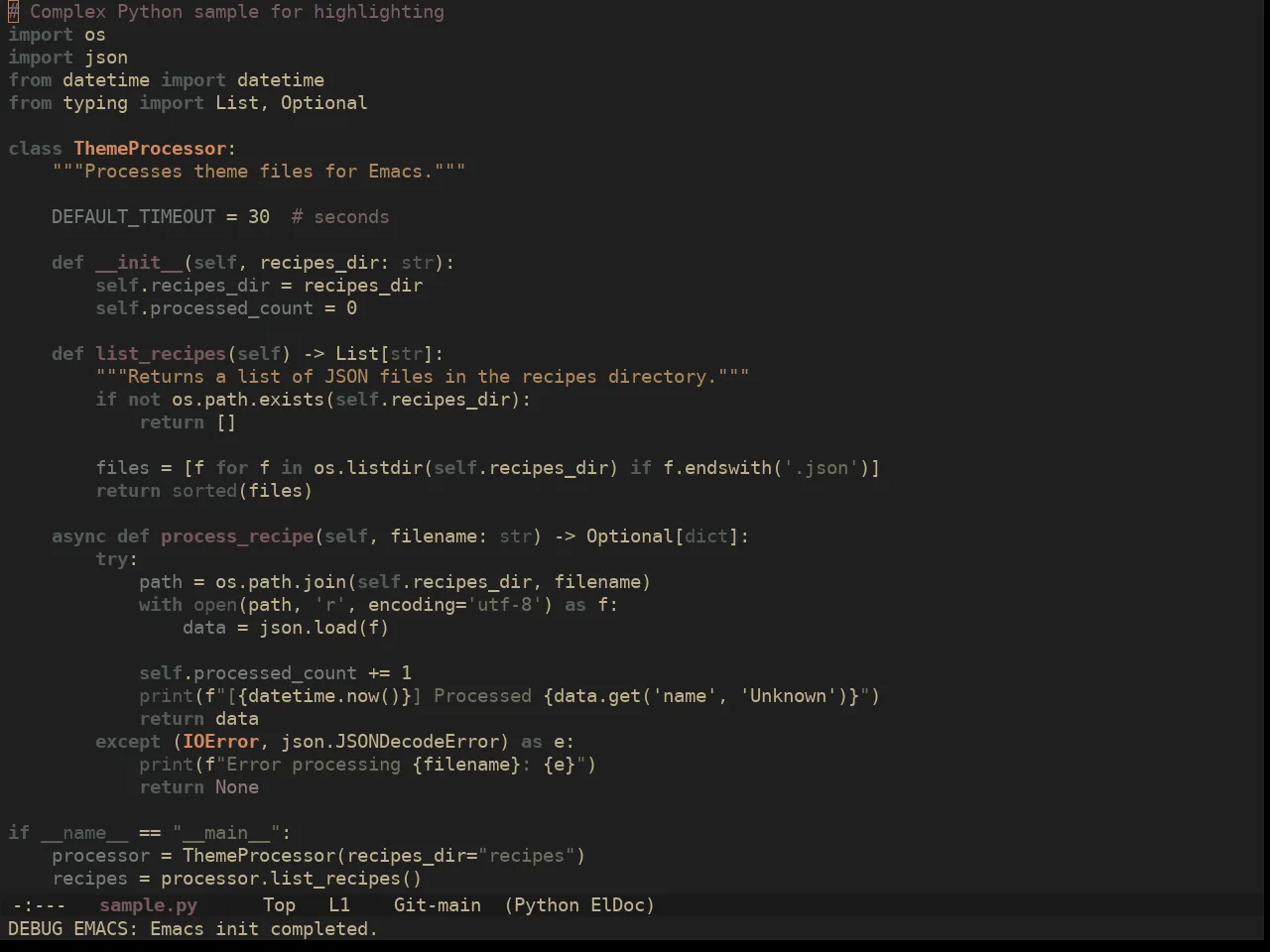 Ewal Sexy S3R0 Modified Theme in python-mode