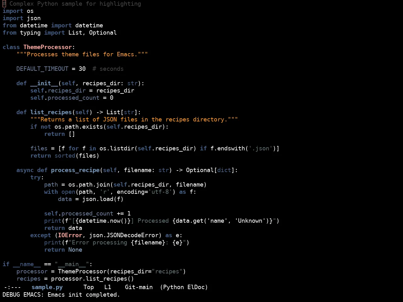 Ewal Sexy Sexcolors Theme in python-mode