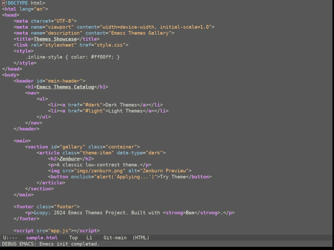 Ewal Sexy Simple Rainbow Theme in html-mode