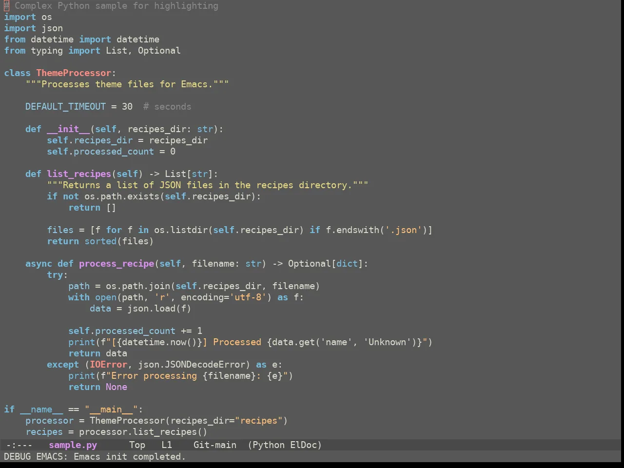 Ewal Sexy Simple Rainbow Theme in python-mode