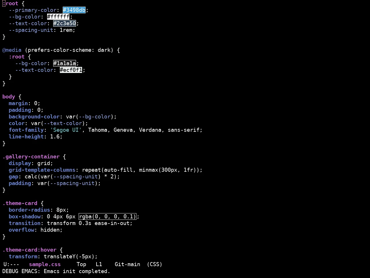 Ewal Sexy Splurge Theme in css-mode