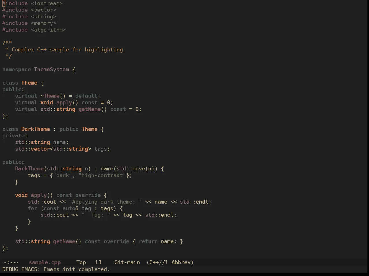 Ewal Sexy Sweetlove Theme in c++-mode