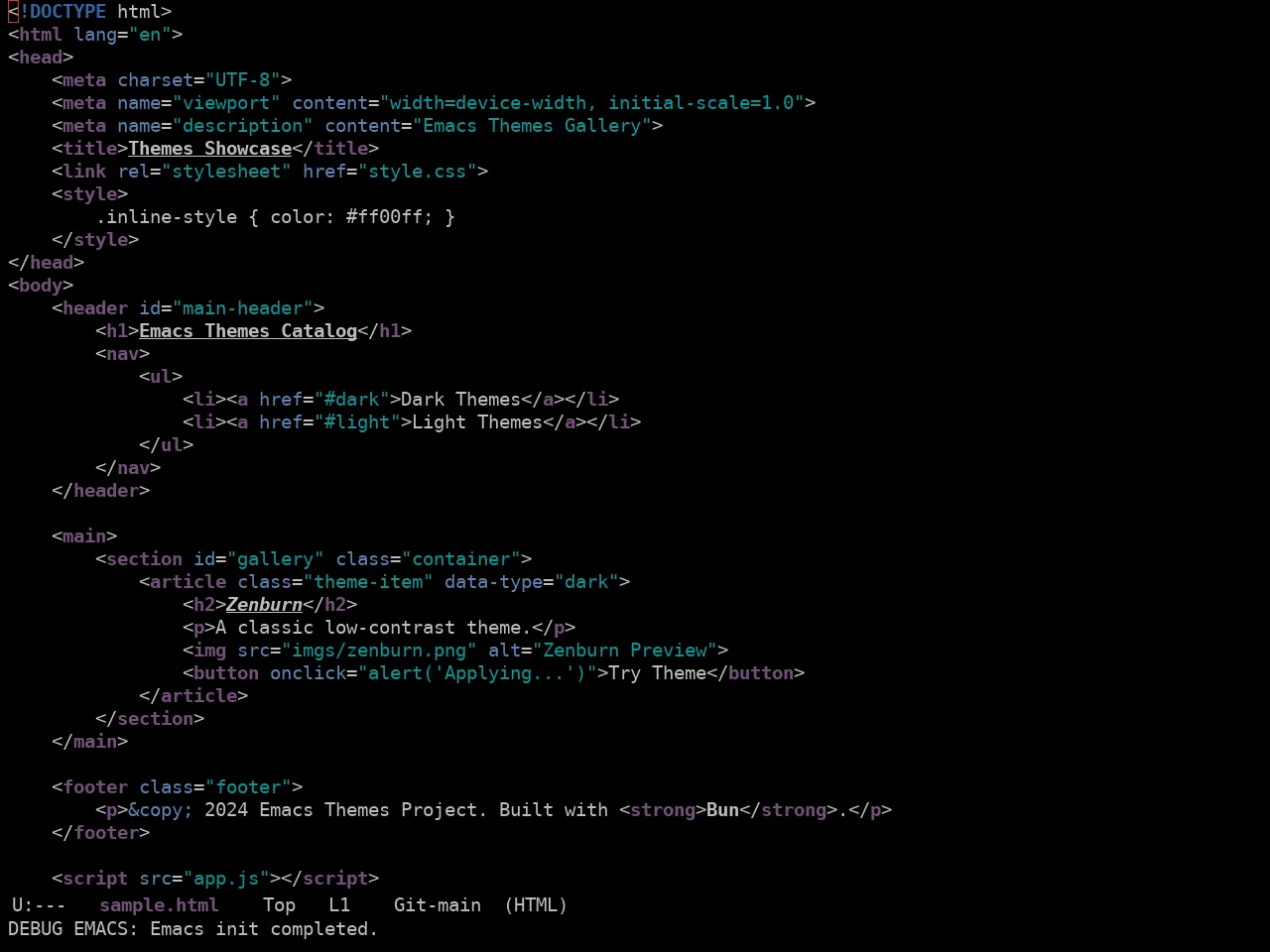 Ewal Sexy Tango Theme in html-mode