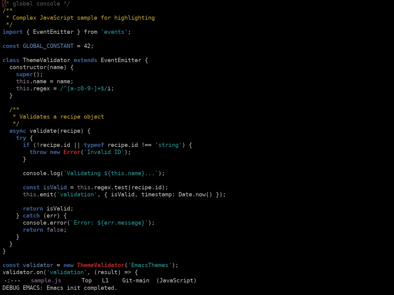 Ewal Sexy Tango Theme in javascript-mode