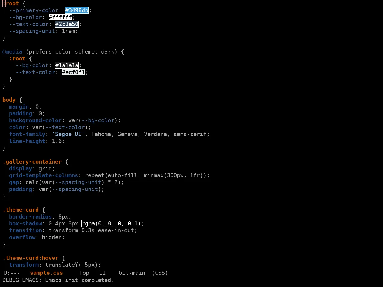 Ewal Sexy Tangoesque Theme in css-mode