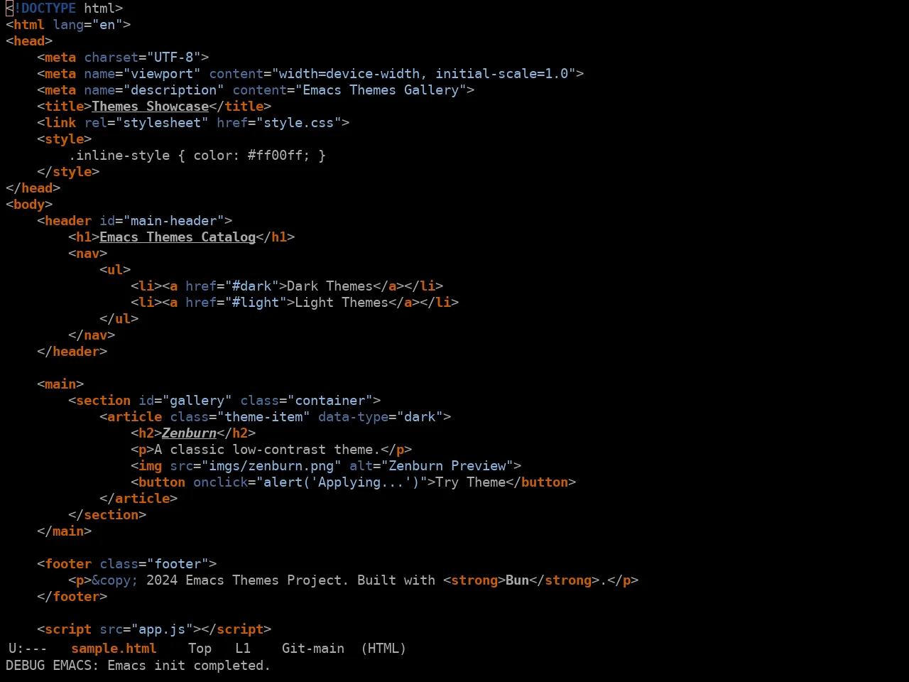 Ewal Sexy Tangoesque Theme in html-mode