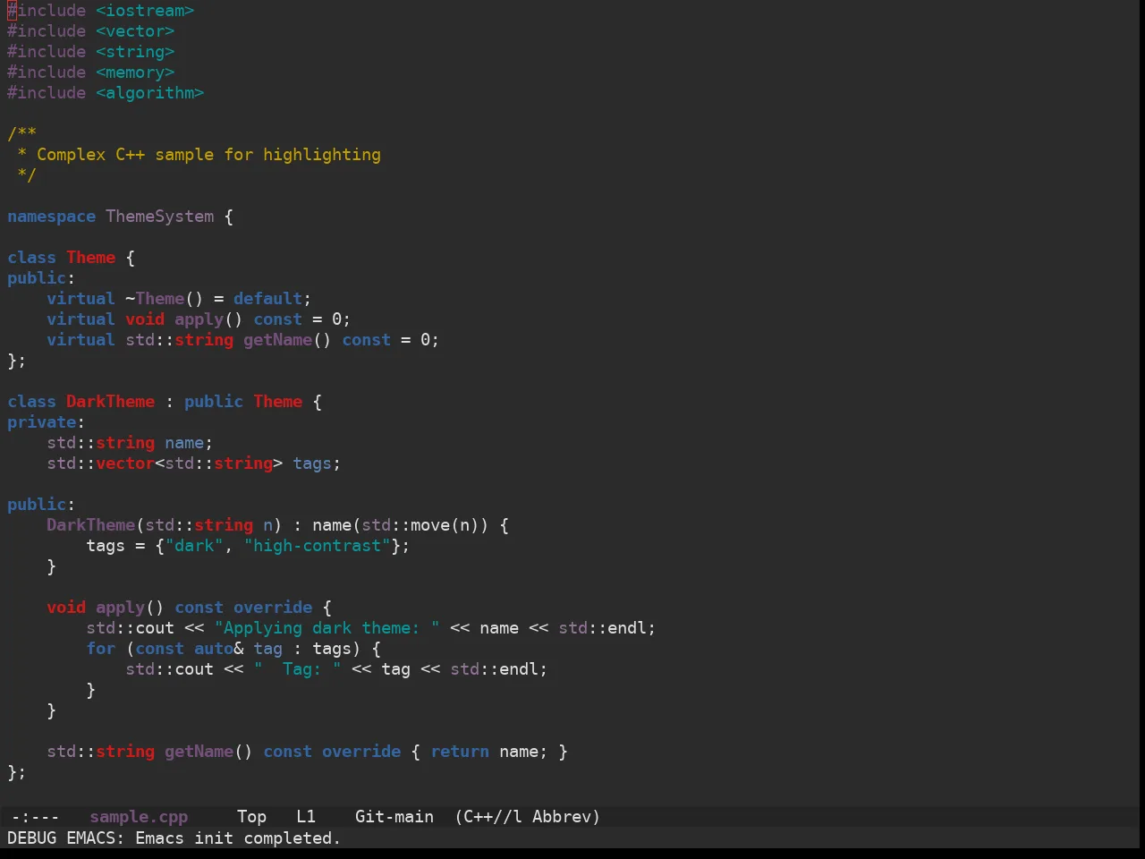 Ewal Sexy Tartan Theme in c++-mode