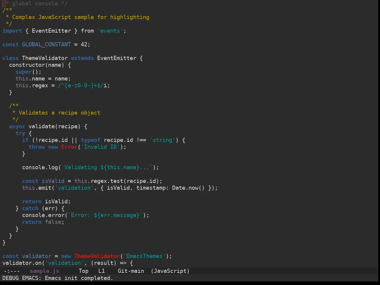 Ewal Sexy Tartan Theme in javascript-mode