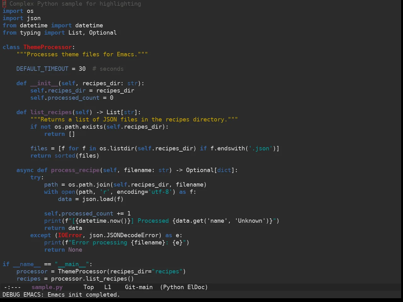 Ewal Sexy Tartan Theme in python-mode