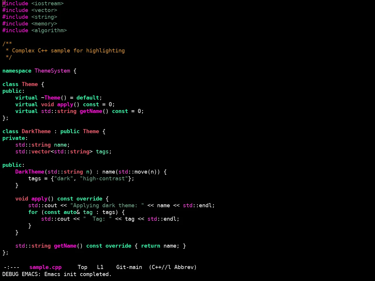 Ewal Sexy Theme2 Theme in c++-mode