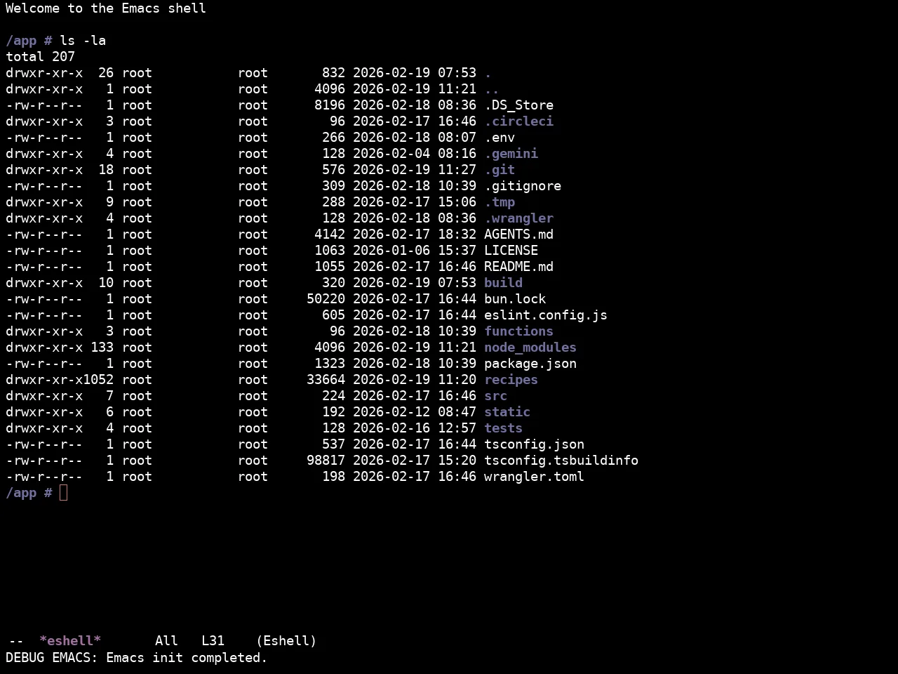 Ewal Sexy Thwump Theme in eshell